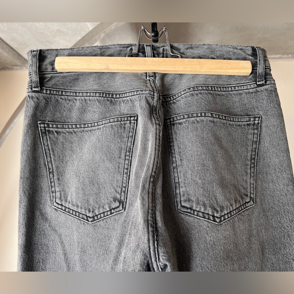 Agolde "Ripley" Cropped Charcoal Wide Leg Jeans - Sz 27 x 26" Inseam - Picture 5 of 13